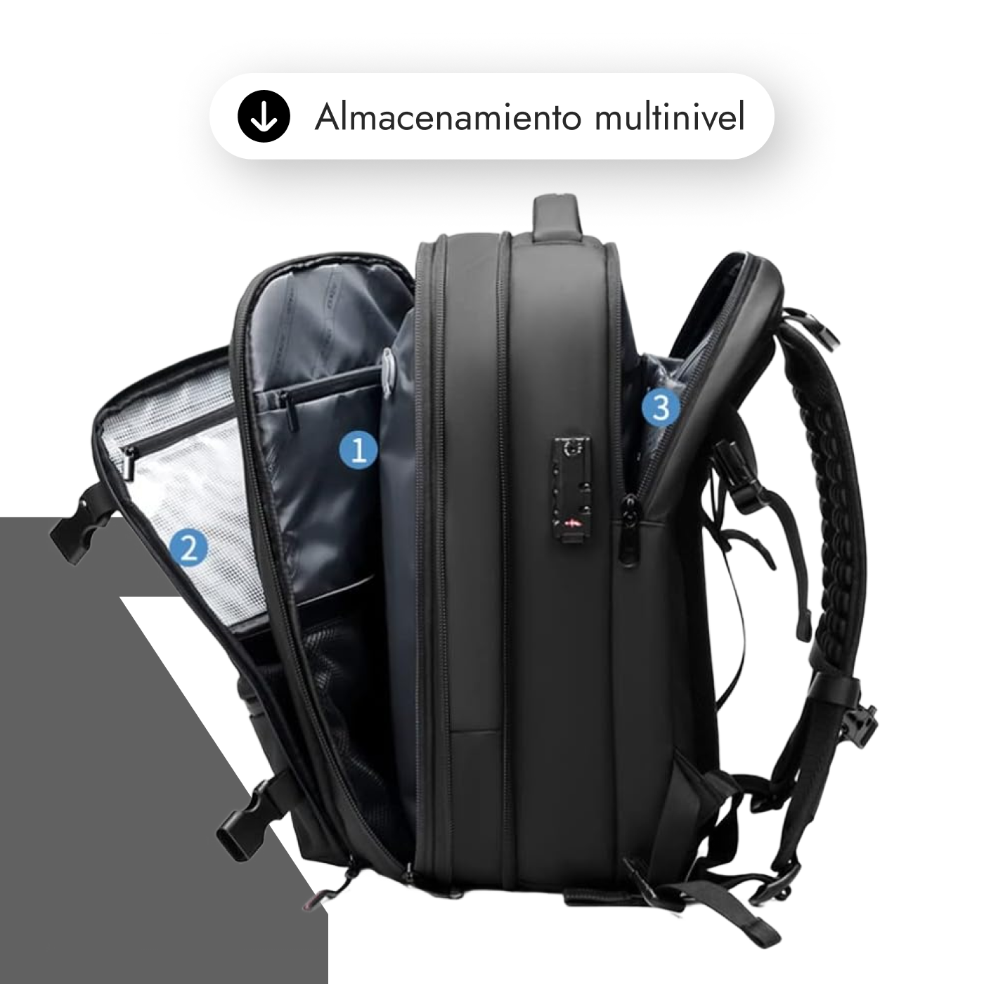 Mochila / Bolsa de Viaje para Portátil a compresion y expandible hasta 20% de su tamaño